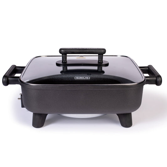 Sartén Eléctrico Sirius Teflón Tapa Vidrio – 12"