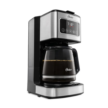 Cafetera Programable oster de 12 Tazas, Negro y Acero Inoxidable , BVSTDC4403