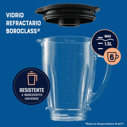 Licuadora Oster  2 velocidades más pulso y vaso de vidrio BLSTKAG-BPB