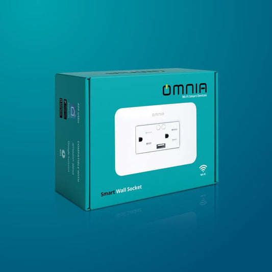 Tomacorriente Omnia Inteligente WiFi con USB.