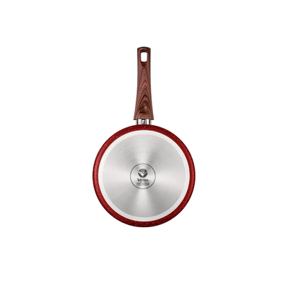 Sartén de mármol con tapa 26cm rojo Vegga