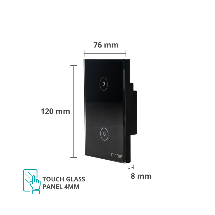 Apagador Inteligente Omnia híbrido WiFi/RF - 2 Vías