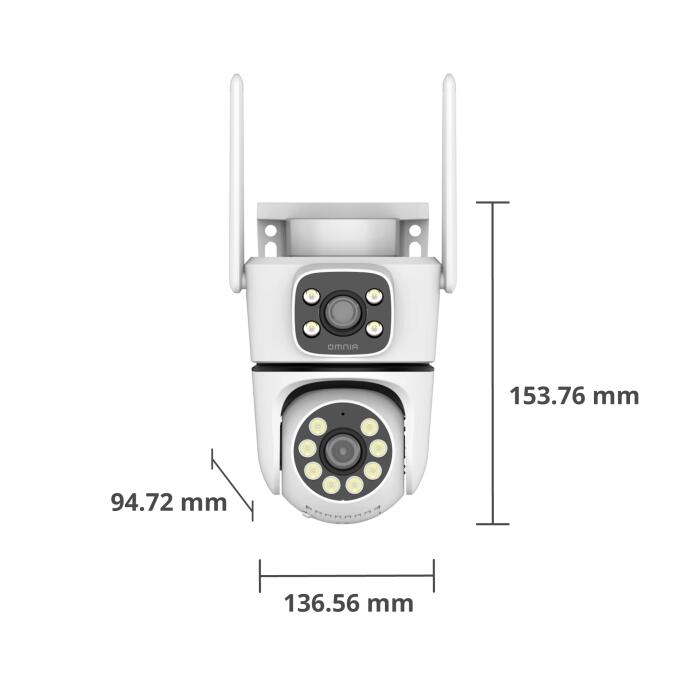 Camara PTZ (Interior/Exterior) 2K DUAL LENS SMART OMNIA WiFi