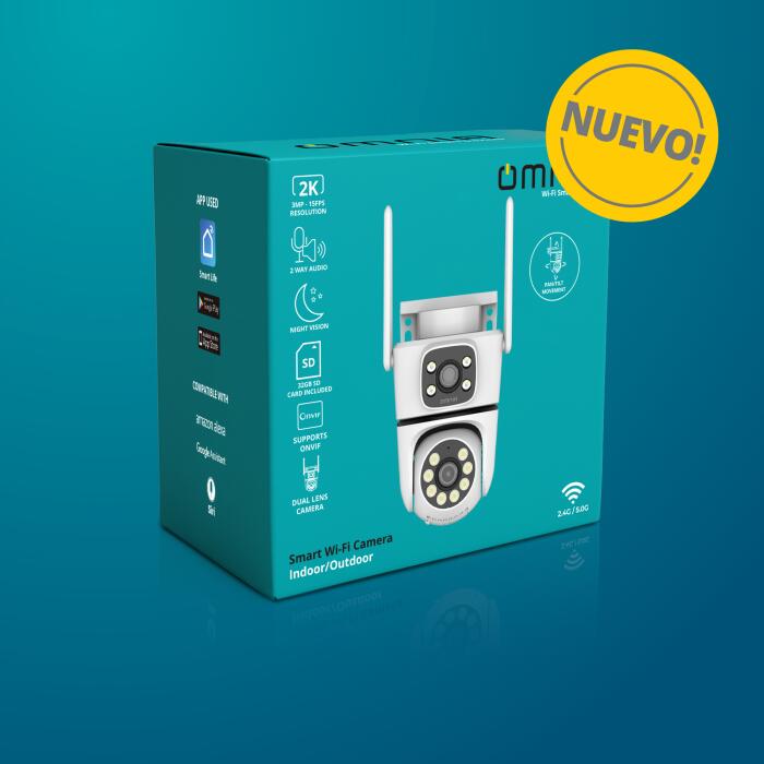 Camara PTZ (Interior/Exterior) 2K DUAL LENS SMART OMNIA WiFi