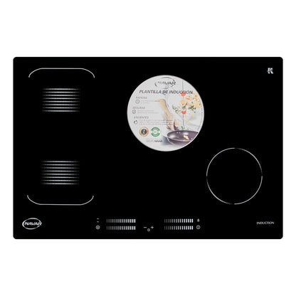 Plantilla de inducción Navar empotrable 4 discos y Flex - 77cm