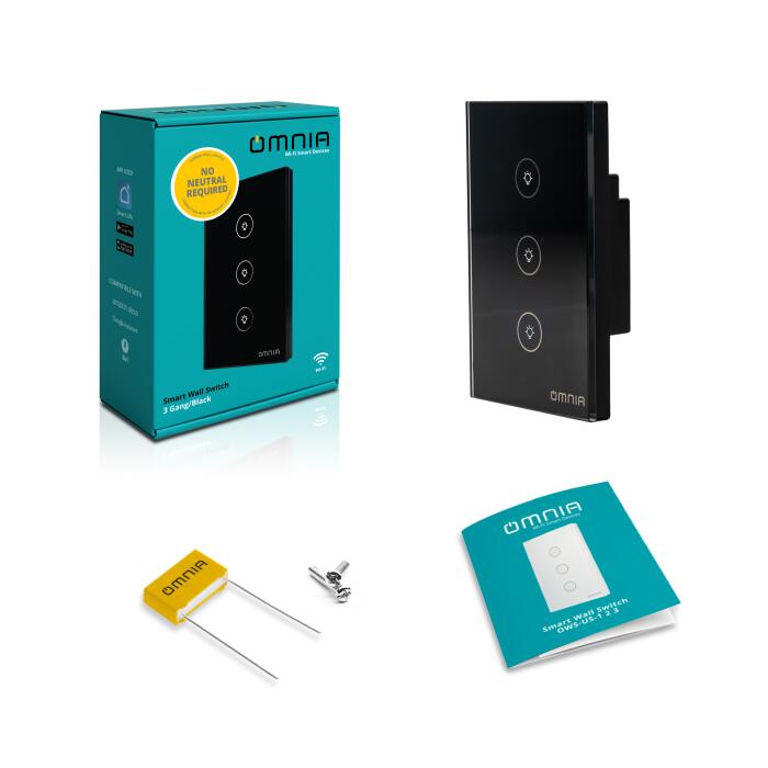 Apagador Inteligente Omnia híbrido WiFi/RF - 3 Vías