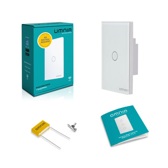 Apagador Inteligente Omnia híbrido WiFi/RF - 1 Vía