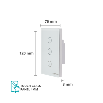 Apagador Inteligente Omnia híbrido WiFi/RF - 3 Vías