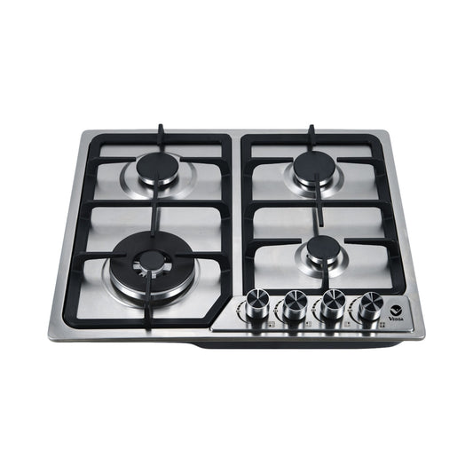 Plantilla a gas acero inoxidable empotrable 4 quemadores