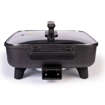 Sartén Eléctrico Sirius Teflón Tapa Vidrio – 12"