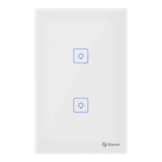Apagador Wi-Fi touch doble Steren