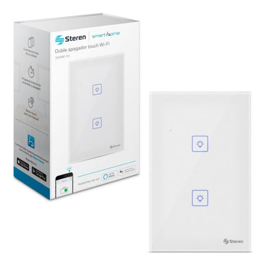 Apagador Wi-Fi touch doble Steren