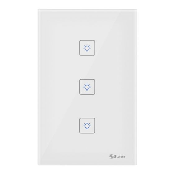 Apagador Wi-Fi touch triple Steren