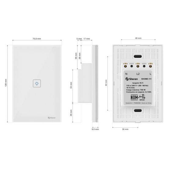 Apagador Wi-Fi touch Steren