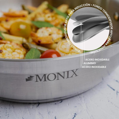 Juego de Ollas Monix Acero inoxidable Steel Master -7 pzs