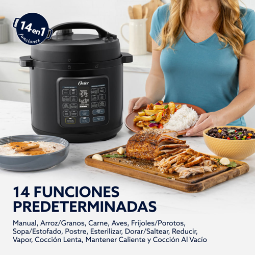 Multiolla Oster, Turbo, 5.7 L de Capacidad, Color Negro, CKSTPCECT57DF2CL