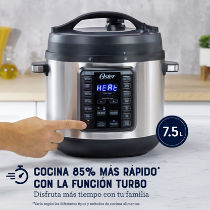Multiolla Oster, Turbo, 7.5 L de Capacidad, con 14 Funciones, Recubrimiento Oster CKSTPCECT75DF