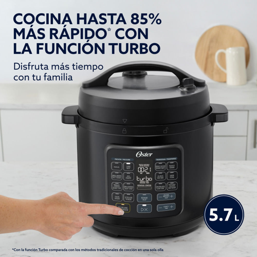 Multiolla Oster, Turbo, 5.7 L de Capacidad, Color Negro, CKSTPCECT57DF2CL