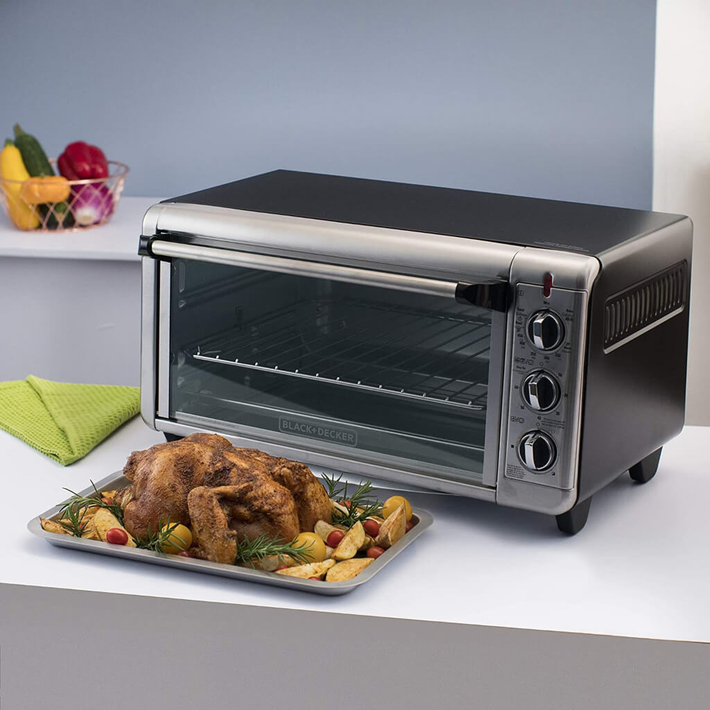 Horno de Convección 8 Rebanadas,BLACK & DECKER TO3260XSBD