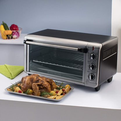 Horno de Convección 8 Rebanadas,BLACK & DECKER TO3260XSBD